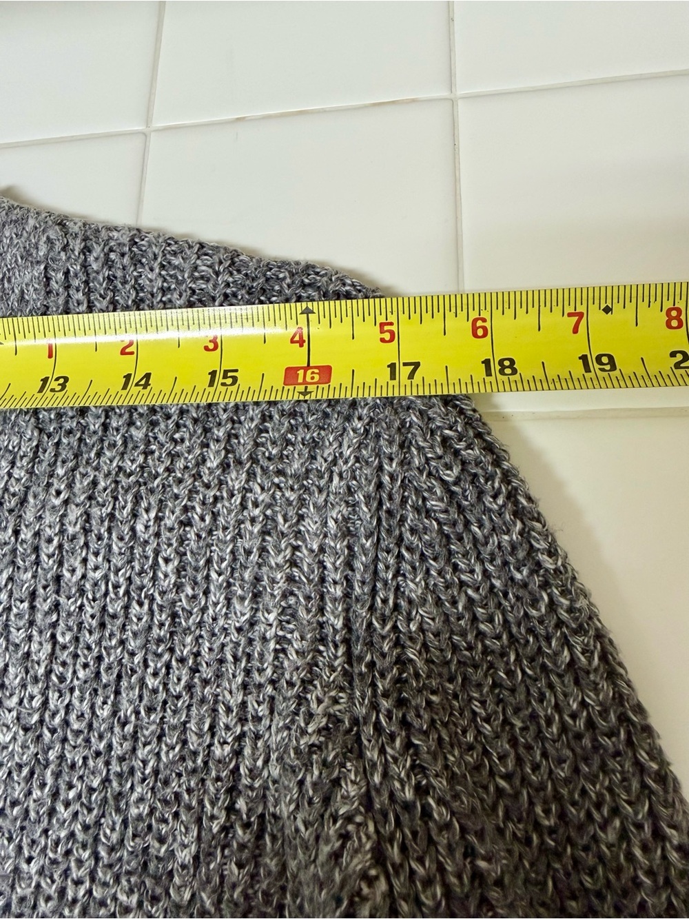 Abercrombie Gray Grandpa Cardigan Marled Knit Slouchy Preppy Women’s M - Picture 4 of 12